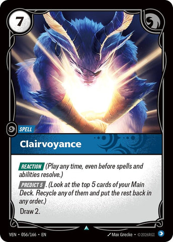 Image for Clairvoyance (056/166) [Vendetta] (VEN) - Riftbound: League of Legends Trading Card Game