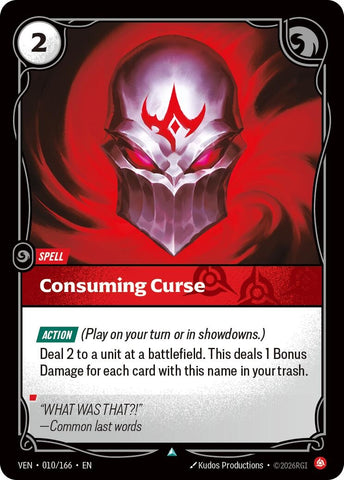Image for Consuming Curse (010/166) [Vendetta] (VEN) - Riftbound: League of Legends Trading Card Game