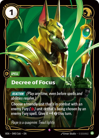 Image for Decree of Focus (040/166) [Vendetta] (VEN) - Riftbound: League of Legends Trading Card Game