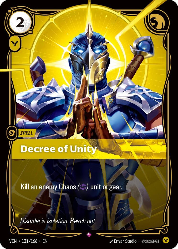 Image for Decree of Unity (131/166) [Vendetta] (VEN) - Riftbound: League of Legends Trading Card Game