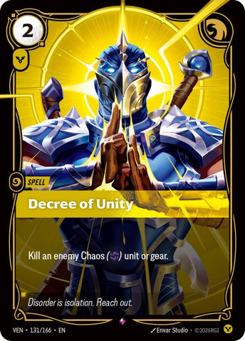 Image for Decree of Unity (131/166) [Vendetta] (VEN) - Riftbound: League of Legends Trading Card Game