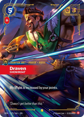 Image for Draven, Showboat (172/166) [Vendetta] (VEN) - Riftbound: League of Legends Trading Card Game