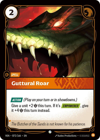Image for Guttural Roar (072/166) [Vendetta] (VEN) - Riftbound: League of Legends Trading Card Game