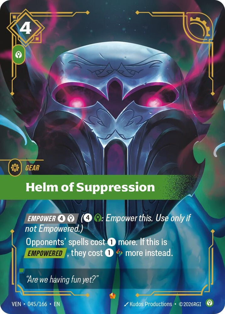 Image for Helm of Suppression (045/166) [Vendetta] (VEN) - Riftbound: League of Legends Trading Card Game