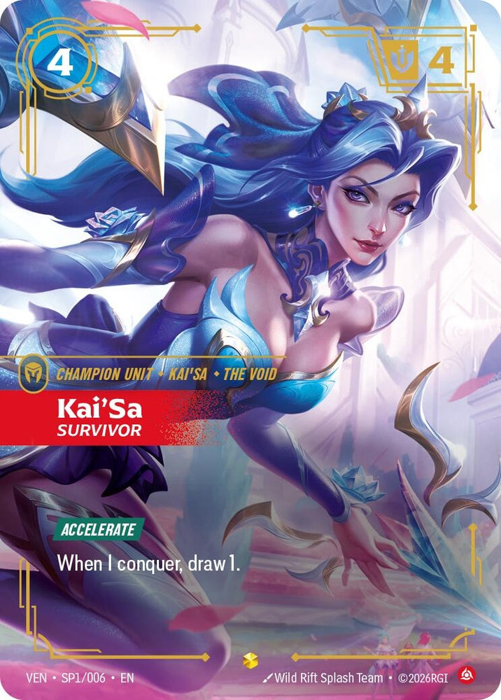 Image for Kai'Sa, Survivor (SP1/006) [Vendetta] (VEN) - Riftbound: League of Legends Trading Card Game
