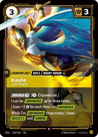 Image for Kayle, Justified (134/166) [Vendetta] (VEN) - Riftbound: League of Legends Trading Card Game