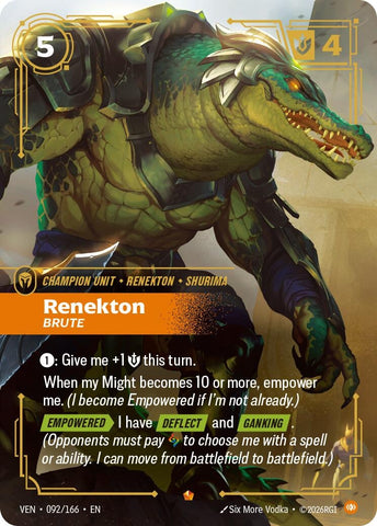 Image for Renekton, Brute (092/166) [Vendetta] (VEN) - Riftbound: League of Legends Trading Card Game