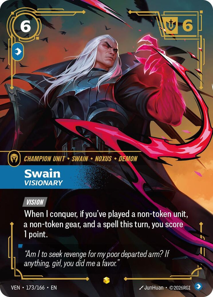 Image for Swain, Visionary (Overnumbered) (173/166) [Vendetta] (VEN) - Riftbound: League of Legends Trading Card Game