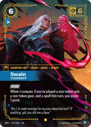Image for Swain, Visionary (Overnumbered) (173/166) [Vendetta] (VEN) - Riftbound: League of Legends Trading Card Game