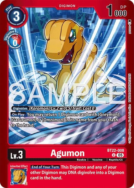 Agumon (BT22-008 U) [Limited Card Pack -Final Crest-] (LM-08)