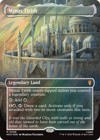 Image for Minas Tirith (Borderless) (Surge Foil) (89) [The Hobbit: Eternal-Legal] (HOC) - Magic: The Gathering