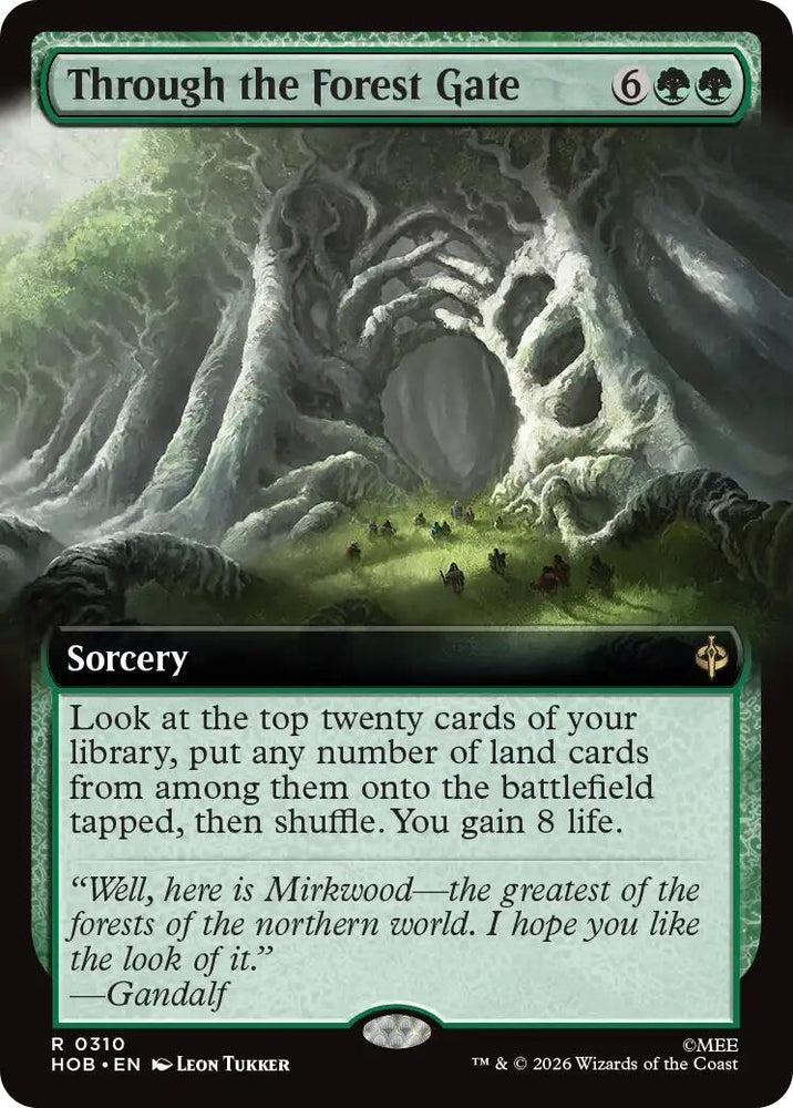 Image for Through the Forest Gate (Extended Art) (310) [The Hobbit] (HOB) - Magic: The Gathering