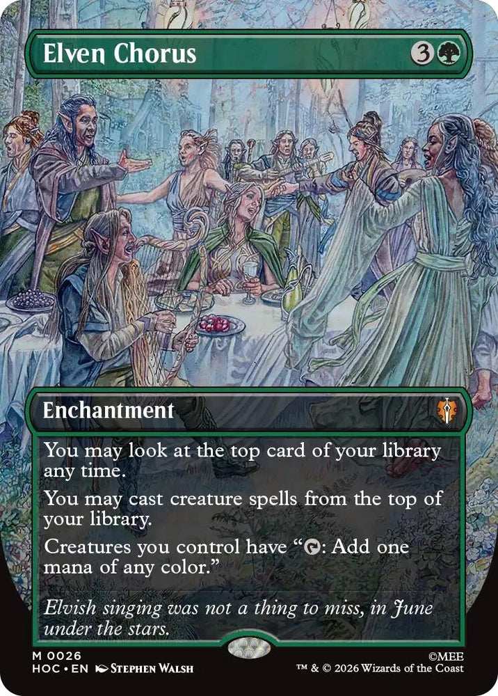 Image for Elven Chorus (Borderless) (26) [The Hobbit: Eternal-Legal] (HOC) - Magic: The Gathering