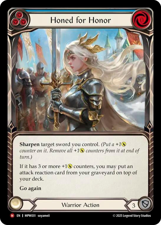 Image for Honed for Honor (MPW031) [Mastery Pack Warrior] (MPW) - Flesh and Blood TCG