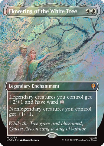 Image for Flowering of the White Tree (Borderless) (Surge Foil) (54) [The Hobbit: Eternal-Legal] (HOC) - Magic: The Gathering