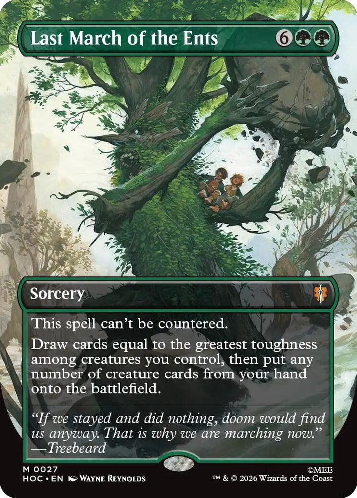 Image for Last March of the Ents (Borderless) (27) [The Hobbit: Eternal-Legal] (HOC) - Magic: The Gathering