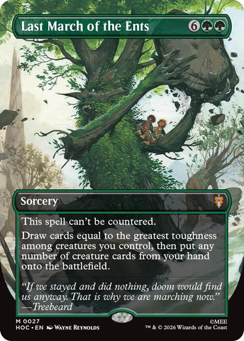 Image for Last March of the Ents (Borderless) (27) [The Hobbit: Eternal-Legal] (HOC) - Magic: The Gathering