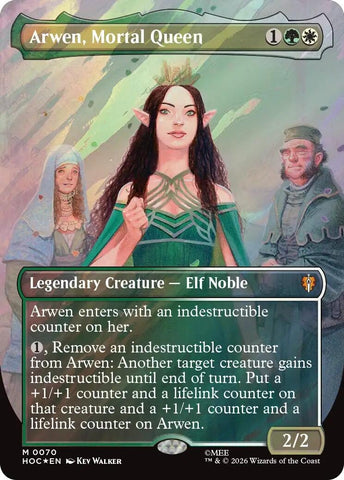 Image for Arwen, Mortal Queen (Borderless) (Surge Foil) (70) [The Hobbit: Eternal-Legal] (HOC) - Magic: The Gathering