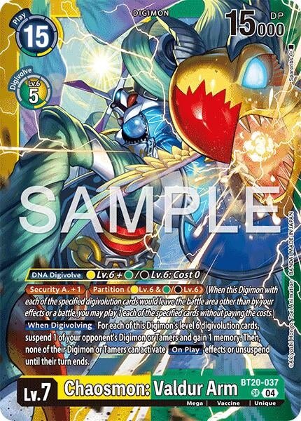 Chaosmon: Valdur Arm (BT20-037 SR) [Limited Card Pack -Final Crest-] (LM-08)