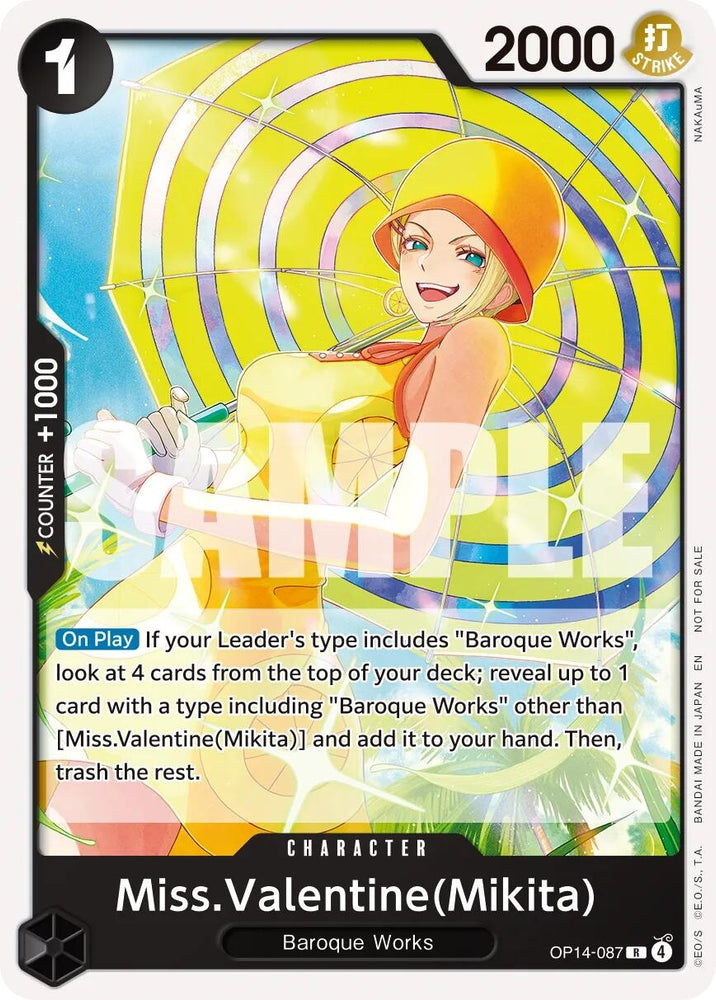 Image for Miss.Valentine(Mikita) (Tournament Pack 2026 Vol. 3) (OP14-087) [One Piece Promotion Cards] (OP-PR) - One Piece Card Game