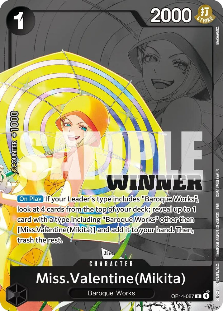 Image for Miss.Valentine(Mikita) (Winner Pack 2026 Vol. 3) (OP14-087) [One Piece Promotion Cards] (OP-PR) - One Piece Card Game