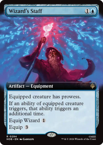 Image for Wizard's Staff (Extended Art) (294) [The Hobbit] (HOB) - Magic: The Gathering