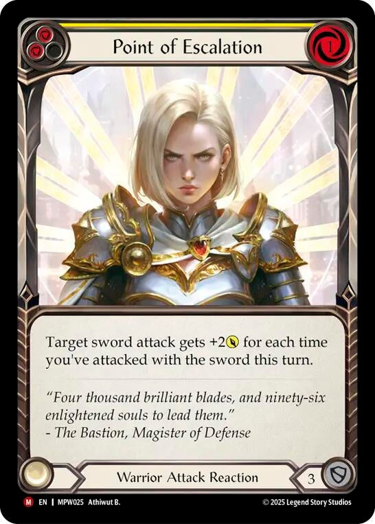 Image for Point of Escalation (MPW025) [Mastery Pack Warrior] (MPW) - Flesh and Blood TCG