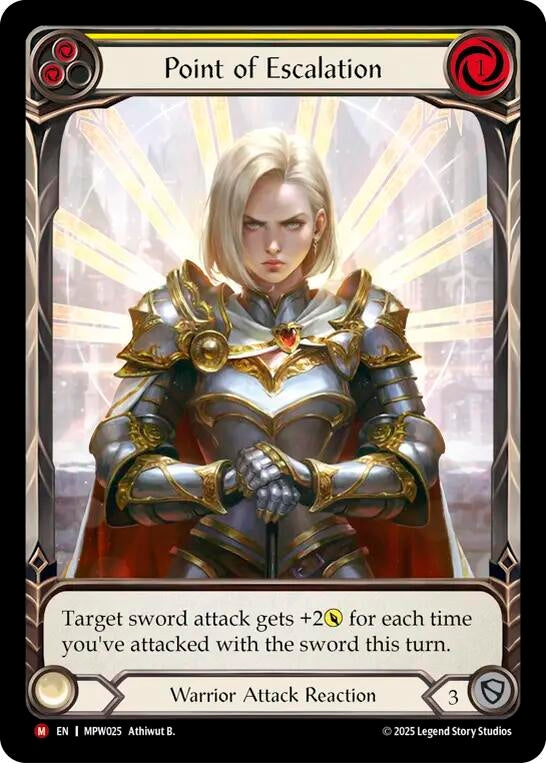Image for Point of Escalation (Extended Art) (MPW025) [Mastery Pack Warrior] (MPW) - Flesh and Blood TCG