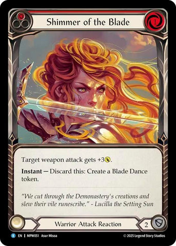 Image for Shimmer of the Blade (MPW051) [Mastery Pack Warrior] (MPW) - Flesh and Blood TCG