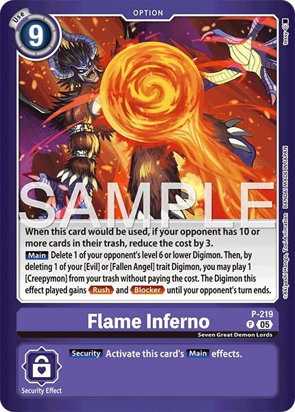 Flame Inferno (P-219 P) [Limited Card Pack -Final Crest-] (LM-08)