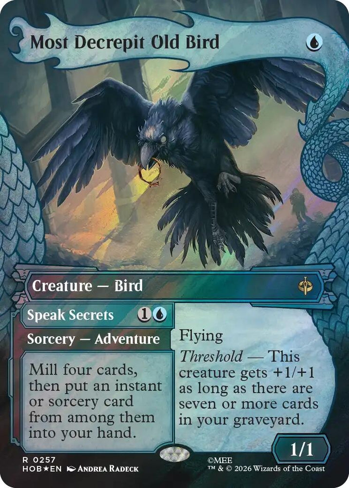 Image for Most Decrepit Old Bird (Showcase) (Surge Foil) (257) [The Hobbit] (HOB) - Magic: The Gathering