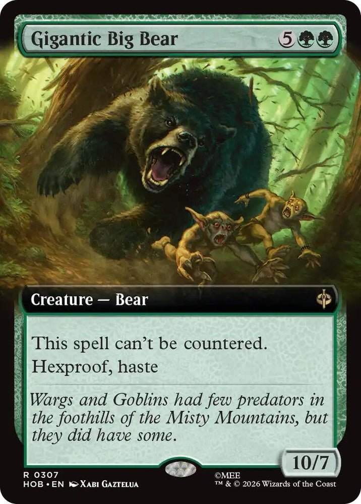 Image for Gigantic Big Bear (Extended Art) (307) [The Hobbit] (HOB) - Magic: The Gathering