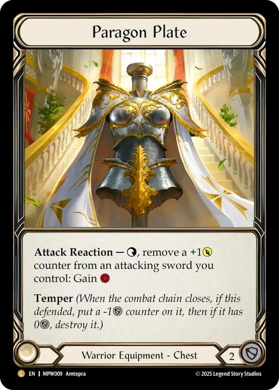 Image for Paragon Plate (MPW009) [Mastery Pack Warrior] (MPW) - Flesh and Blood TCG