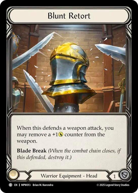 Image for Blunt Retort (MPW013) [Mastery Pack Warrior] (MPW) - Flesh and Blood TCG