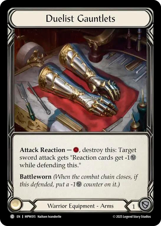 Image for Duelist Gauntlets (MPW015) [Mastery Pack Warrior] (MPW) - Flesh and Blood TCG