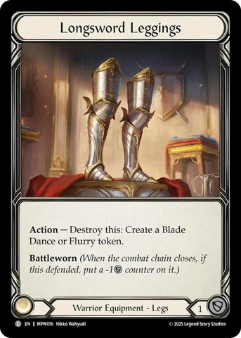 Image for Longsword Leggings (MPW016) [Mastery Pack Warrior] (MPW) - Flesh and Blood TCG
