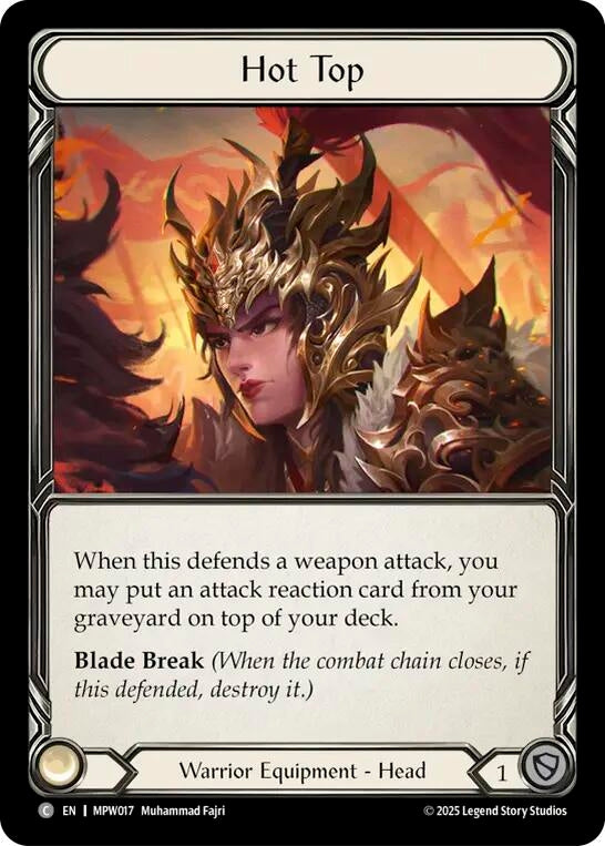 Image for Hot Top (MPW017) [Mastery Pack Warrior] (MPW) - Flesh and Blood TCG