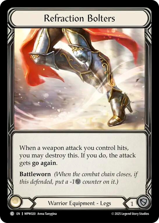 Image for Refraction Bolters (MPW020) [Mastery Pack Warrior] (MPW) - Flesh and Blood TCG