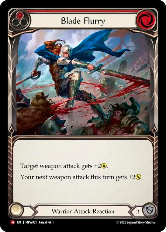 Image for Blade Flurry (Red) (MPW021) [Mastery Pack Warrior] (MPW) - Flesh and Blood TCG