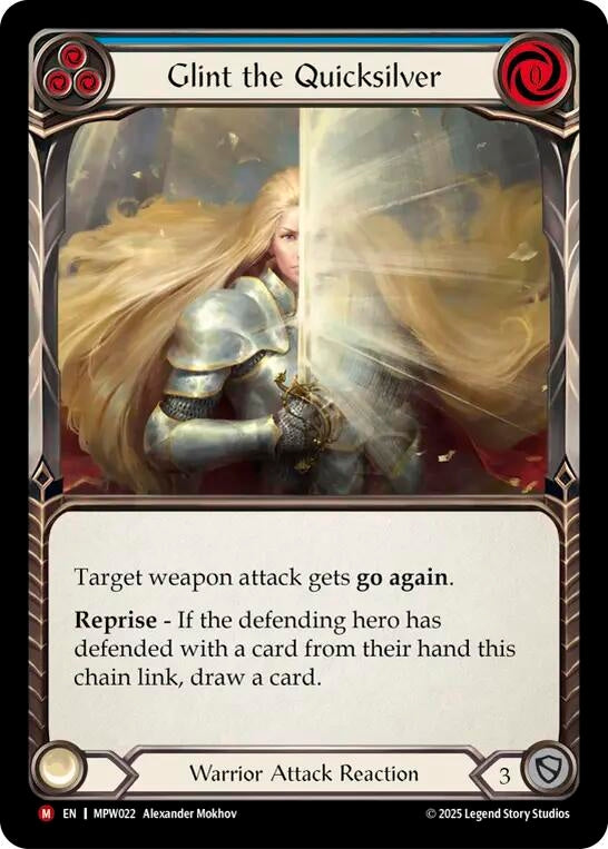 Image for Glint the Quicksilver (Blue) (MPW022) [Mastery Pack Warrior] (MPW) - Flesh and Blood TCG