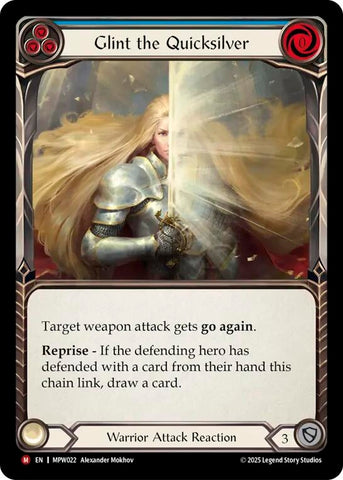Image for Glint the Quicksilver (Blue) (MPW022) [Mastery Pack Warrior] (MPW) - Flesh and Blood TCG