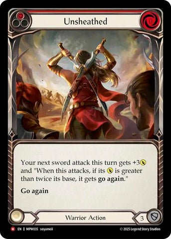 Image for Unsheathed (Red) (MPW035) [Mastery Pack Warrior] (MPW) - Flesh and Blood TCG