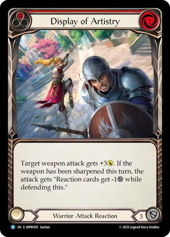 Image for Display of Artistry (Red) (MPW039) [Mastery Pack Warrior] (MPW) - Flesh and Blood TCG