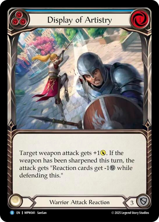 Image for Display of Artistry (Blue) (MPW041) [Mastery Pack Warrior] (MPW) - Flesh and Blood TCG