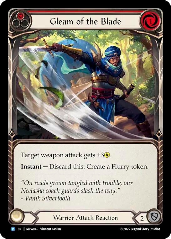 Image for Gleam of the Blade (Red) (MPW045) [Mastery Pack Warrior] (MPW) - Flesh and Blood TCG