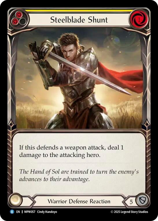 Image for Steelblade Shunt (Yellow) (MPW057) [Mastery Pack Warrior] (MPW) - Flesh and Blood TCG