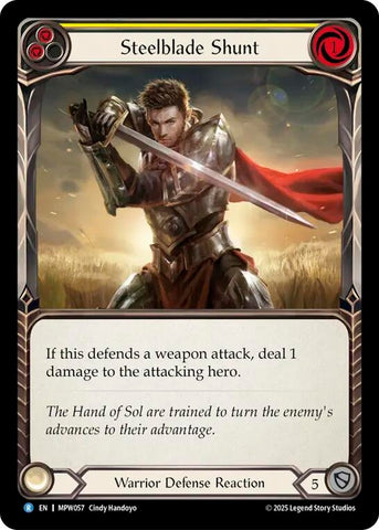Image for Steelblade Shunt (Yellow) (MPW057) [Mastery Pack Warrior] (MPW) - Flesh and Blood TCG
