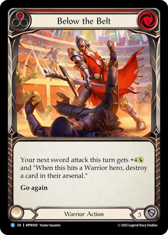 Image for Below the Belt (Red) (MPW059) [Mastery Pack Warrior] (MPW) - Flesh and Blood TCG