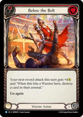 Image for Below the Belt (Red) (MPW059) [Mastery Pack Warrior] (MPW) - Flesh and Blood TCG