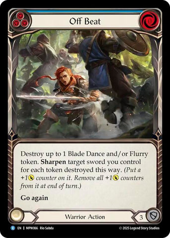 Image for Off Beat (Blue) (MPW066) [Mastery Pack Warrior] (MPW) - Flesh and Blood TCG